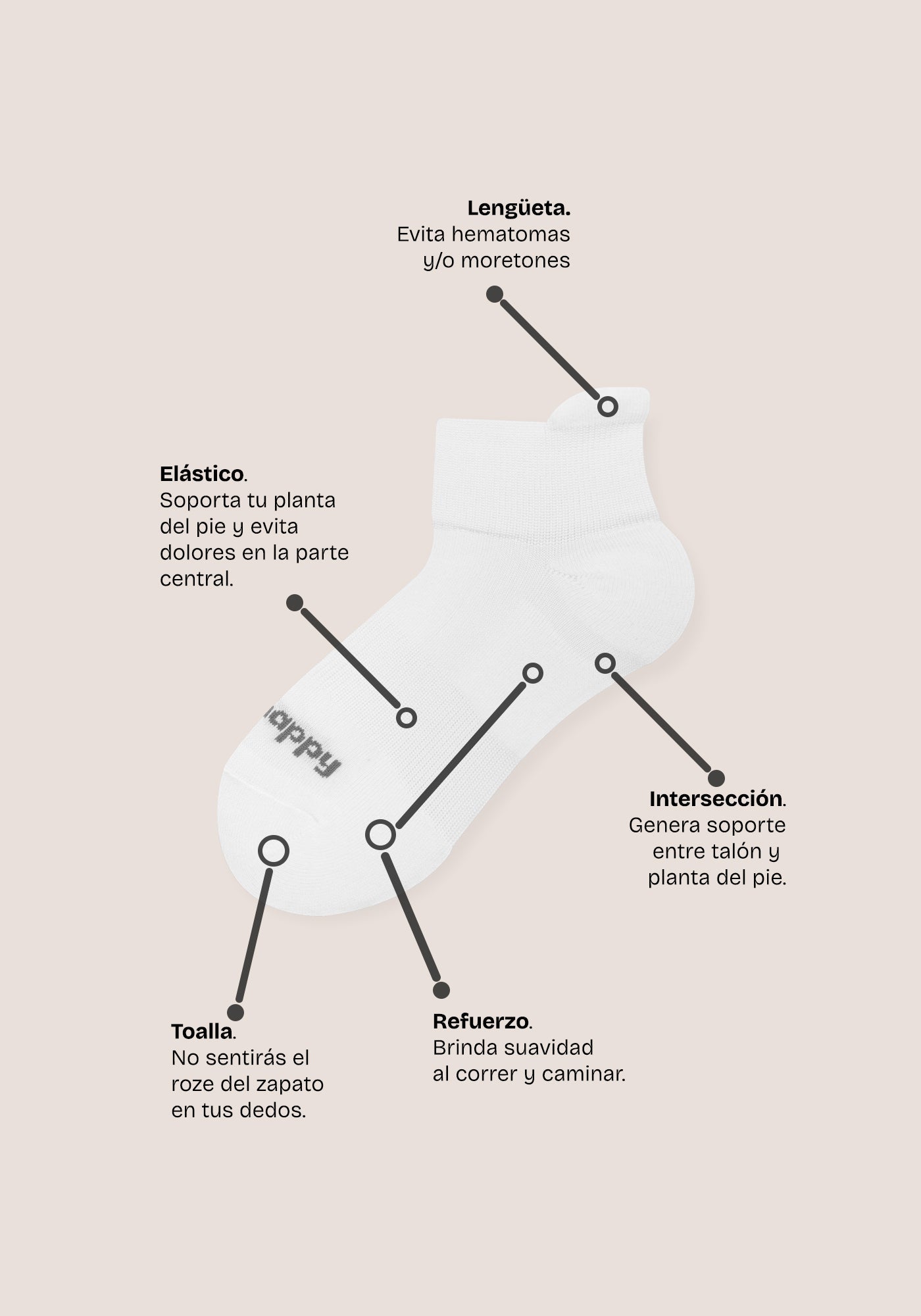 Media Running Tobillera Lengüeta-1